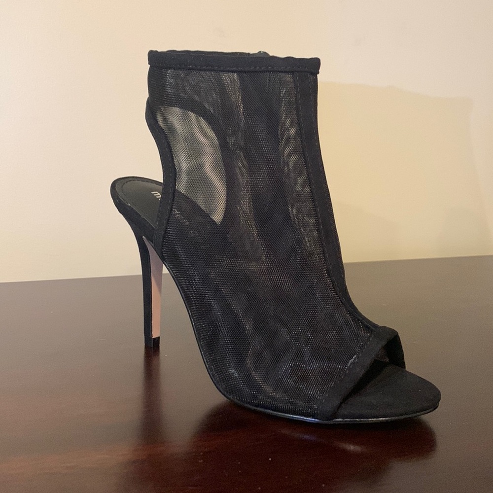 Black Mesh 4inch Heeled sandal
